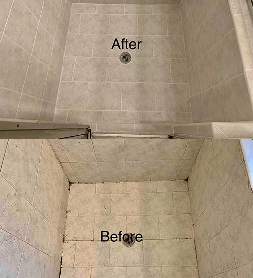 This Run-Down Shower Received a Complete Overhaul Thanks to Our Grout  Cleaning in Raleigh, NC