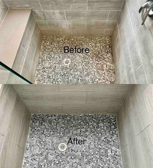 This Run-Down Shower Received a Complete Overhaul Thanks to Our Grout  Cleaning in Raleigh, NC